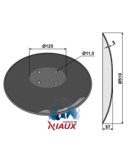 31-1022 Talerz gładki z płaską nasadką - O510x5 31-1022.97