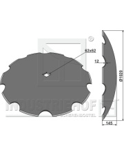 31-1025 Talerz zębaty O1020x12 31-1025.97
