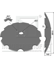 31-1026 Talerz zębaty O910x12 31-1026.97
