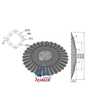 31-1028 Talerz z pofalowanym ostrzem O560x5 31-1028.97