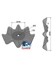31-114FO9C393 Talerz z pofalowanym ostrzem O345x4 31-114FO9C393.97