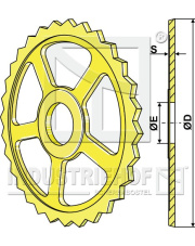 311-538 Koło wyrównujące zębate  - O560mm 311-538.97