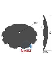 31-171150 Talerz zębaty O710x7 31-171150.97