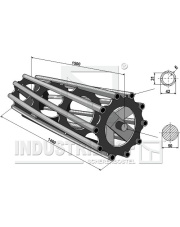 312-150-480 Wał doprawiający 1500 rurowy 312-150-480.97