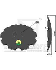 31-216FI-0127 Talerz zębaty - O406x4 31-216FI-0127.97