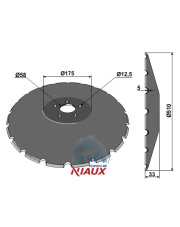 31-220IZ6R724 Talerz zębaty z płaską nasadką - O510 31-220IZ6R724.97