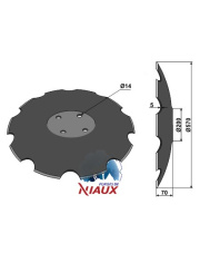 31-222IO20058 Talerz zębaty z płaską nasadką - O570 31-222IO20058.97
