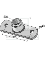 312-25 Kołnierz łożyska z tulejką  - O26 312-25.97