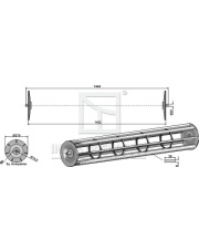 312-270-1500-B Wał doprawiający strunowy - 1444 312-270-1500-B.97