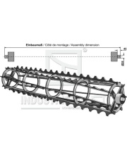 312-310-1450 Wał strunowy z osią ciągłą - 1450mm 312-310-1450.97