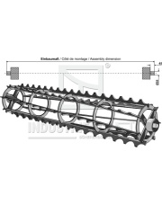 312-400-1500 Wał strunowy z wałkiem przez całą długość  - 1500mm 312-400-1500.97