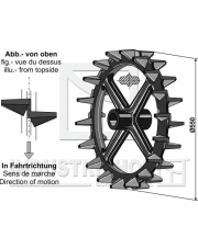 312-557 Koło wyrównujące kołeczkowe - O550mm 312-557.97