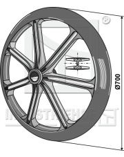 313-701 Koło wału Packera O700mm 313-701.97