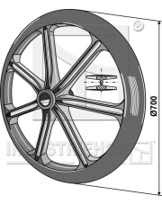 313-705 Koło wału Packera O700mm 313-705.97