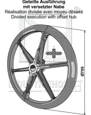 313-710 Koło wału Packera O700mm 313-710.97