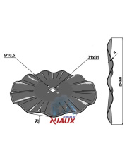 31-446230 Talerz z pofalowanym ostrzem O460x5 31-446230.97