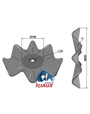 31-456040 Talerz z pofalowanym ostrzem O560x5 31-456040.97