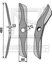 31-54486 Nóż łopatkowy prosty ze stali borowej, prawy 31-54486.97