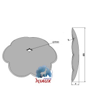 31-566040 Talerz do brony w kształcie liścia koniczyny O660x6 31-566040.97