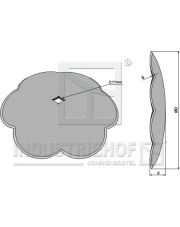 31-566150 Talerz do brony w kształcie liścia koniczyny O660x7 31-566150.97