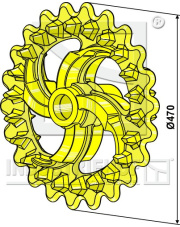 316-509 Koło wyrównujące Croskill- O470mm 316-509.97