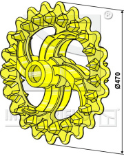 316-510 Koło wyrównujące Croskill- O470mm 316-510.97