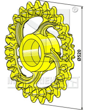 316-511 Koło wyrównujące Croskill- O520mm 316-511.97