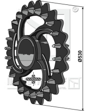 316-518 Koło wyrównujące Croskill - O530mm 316-518.97
