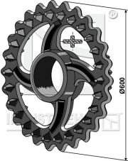 316-520 Koło wyrównujące Croskill - O600mm 316-520.97