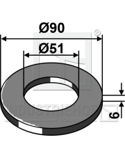 316-534 Podkładka dystansowa O90x6xO51 316-534.97