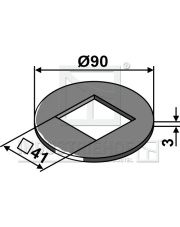 316-535 Podkładka dystansowa O90x3x41 316-535.97