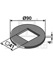 316-536 Podkładka dystansowa O90x4x41 316-536.97