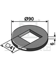316-537 Podkładka dystansowa O90x6x41 316-537.97