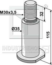 31-L193 Oś z gwintem M30x3,5 31-L193.97