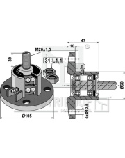 31-L1A Piasta talerza z powierzchnią stykową sklepioną na zewnątrz 31-L1A.97