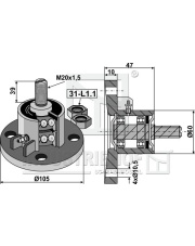 31-L1B Piasta talerza z powierzchnią stykową sklepioną na zewnątrz 31-L1B.97