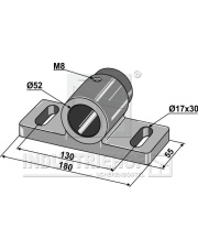 320-10 Łożysko ślizgowe do montażu na wale okrągłym O50mm 320-10.97