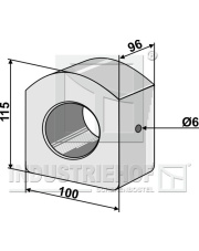 320-14 Wkład łożyskowy drewniany do wału O 60 320-14.97