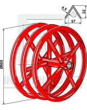 350-011 Dachowa rolka pierścieniowa 350-011.97