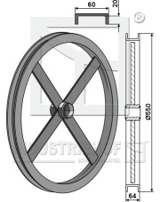 350-050 Pierścien w kształcie litery U - prawy wewnętrzny 350-050.97