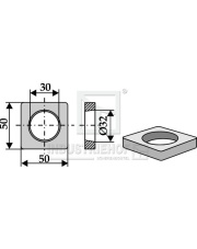 18100-1 Płytka do przyspawania, prosta 18100-1.97