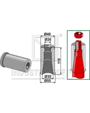 18100-45 Tulejka do wspawania do zębów z gwintem M24 18100-45.97