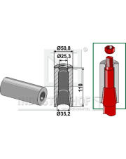 18100-50 Tulejka do wspawania do zębów z zabezpieczeniem przed obrotem 18100-50.97