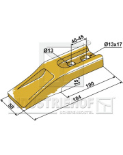 18300-12 Ząb standardowy do łyżki ładowacza czołowego 18300-12.97