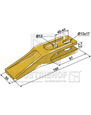 18300-25 Ząb standardowy do łyżki ł­owacza czołowego 18300-25.97