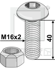 70-1013 Śruba z gniazdem sześciokątnym z nakrętką samokontrującą 70-1013.97