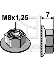 70-1018 Nakrętka sześciokątna z kołnierzem - M8x1,25 70-1018.97