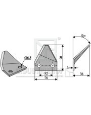 70-225 Nóż do paszowozu, lewy 70-225.97