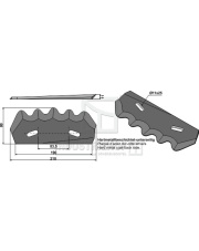 70-376 Nóż do paszowozu - napawana stopem twardym, lewy 70-376.97