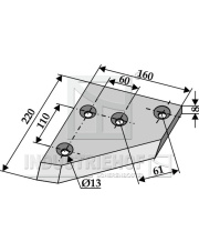 70-516 Nóż kątowy prawy 70-516.97